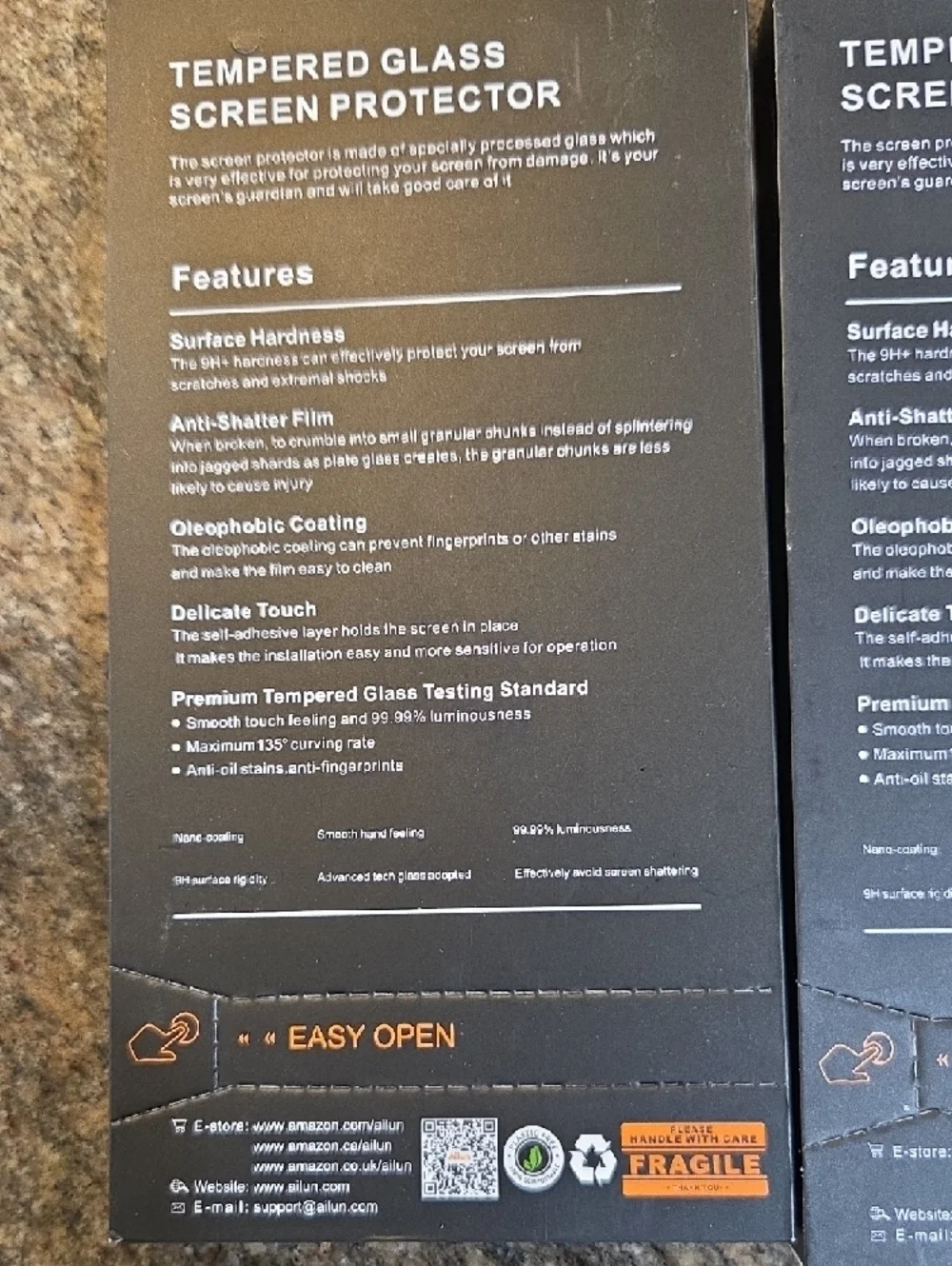 2 Boxes Of Ailun Tempered Glass Screen Protectors (3-Pack). 6 Total Galaxy S22